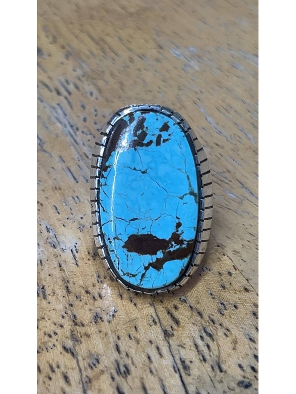 Navajo turquoise stone sterling silver ring size 10 -Trevor Jack Men’s/ women’s